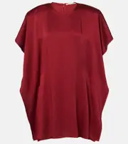 [Stella McCartney] Stella McCartney Draped jersey minidress AU 6 red