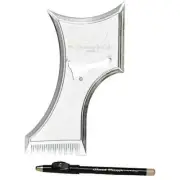 Mens Beard Shaping Tool Plus Edition Styling Template Line with Comb & Pencil