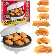 Car Mini Waffle Maker Shaped Pancakes Non-Stick Fun Easter Basket Stuffer Gift