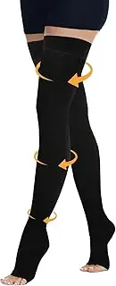 [CACASO] Open Toe Thigh Stockings with Silicone Band