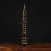 440g Ancient Chinese Handcrafted Brass Exquisite pagoda statues gift s46