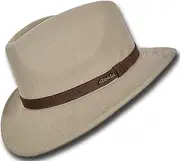 [Oztrala] Australian Wool Fur Felt HAT Outback Vintage Fedora Men Leather Band Cowboy HW01 A