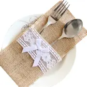 Vintage Table Runner Jute Burlap Hessian Ribbon Wedding Party Banquet Decor