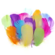 Colorful Feathers 3-5inch, 300pcs Goose Feathers Bulk, Multicolored