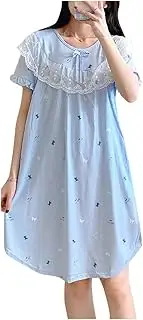 [Qiribati] Women Maternity Nursing Nightdress Breastfeeding Nightwear Cute Print Gown Pyjamas