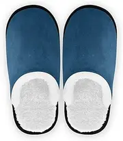 [Joisal] Prussian Blue Women House Shoes Portable Ladies Slippers Size 8 with Storage Bag, Prussian Blue, 5-8 Women/9-12 Men