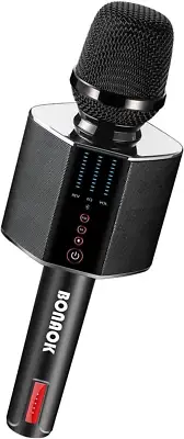 BONAOK Karaoke Microphone, Portable Wireless Bluetooth Karaoke Mic for Adults&Ki