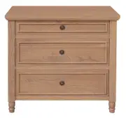 CT Beau Solid Timber 3 Drawer Bedside Table