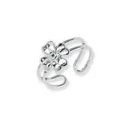 Sterling silver flower toe ring