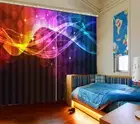 Colored Ones Have Halo 3D Curtains Blockout Photo Printing Curtains Drape Fabric