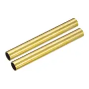 Brass Round Tube 12mm OD 1mm Wall Thickness 100mm Length Pipe Tubing 2 Pcs