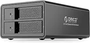 ORICO 2 Bay USB 3.0 to SATA External Hard Drive Enclosure for 3.5 inch HDD Support 32TB (2 x 16TB) Aluminum Alloy RAID Enclosure Support RAID Mode Storage with Fan Tool Free