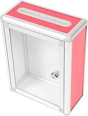 Donation Box Metal Drop Box Wall Mount Locking Mailbox Collection Box Commercial Suggestion Box Magazine Newspaper case Mailbox Office Business Parcel Box Wall Mounted Mailboxes