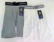 2 Pack McDavid Girdle 750T Pro 5-Pocket Football Compression Shorts Grey & White