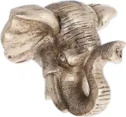 Animal Head Sculpture Wall Fountain Elephant Head Decor Garden Water Feature Easy Wall Mount Relaxing Water Sound Durable