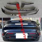 5Pcs For Porsche Taycan 2019-2023 Carbon Fiber Rear Bumper Diffuser Spoiler Lip (for: Porsche)