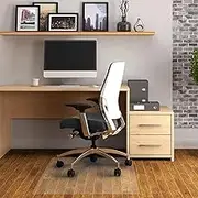 Office Chair Mat for Carpet & Hardwood Floor, Chair Mat Clear Easy Glide On Hard Floors Plastic Mat for Desk, Desk Chair Mat for Home Computer Desk Supplies(50x100cm)
