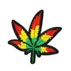 Iron On Patch Embroidered RASTA MARIJUANA No Sewing Patches For Clothes Jeans
