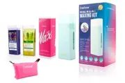 Easy Pro Roll On Waxing Kit Roller Wax Strips Kit Warmer with Soft Wax Cartridge Home or Salon Depilatory Hair Removal