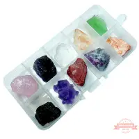 在飛比找樂天市場購物網優惠-天然水晶礦石標本盒孩子禮物增智瑪瑙原石礦物晶體石頭擺件白粉紫