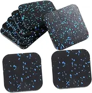 Rubber Floor Protectors 8pcs Treadmill Mats for Home Gym Anti-Slip Scratch-Resistant Exercise Equipment Pads