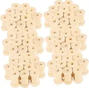 GLSTOY 100Pcs Yarn Holder Spools Home Sewing Thread Storage Rack for Knitting and Weaving Natural Color Bobbins Convenient Thread Organization