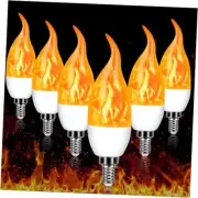 E12 LED Flickering Candelabra Flame Effect Light Bulbs - 3 Modes Flicker 6