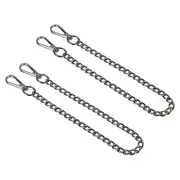 2 Pcs 16" Purse Chain Strap Iron Bag Strap Replacement for Handbag Clutch Black