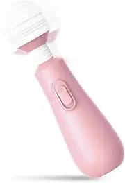 Mini Wand Vibrator Sex Toy for Women, G Spot Couples Vibrator Wand Massager with Battery & Flexible Head, Handheld Clitoral Vibrators for Nipple Clit Anal Stimulation, Quiet and Gentle (Pink)