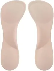 [Generic] Support Shoe Inserts for Flat Feet, Plantar Fasciitis, Adhesive Heel Cushion for Relieve Pain for Women & Men (beige, one size)