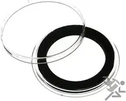 (5) Air-tite 30mm Black Ring Coin Holder Capsules for US Franklin Kennedy Seated Barber Walking Liberty Half Dollars