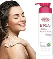 QUEEN KP WASH | Keratosis Pilaris Exfoliating Body Wash Plus Collagen Niacinamide |15% Glycolic Acid, 2% Salicylic Acid, Smooths Rough, Bumpy Skin, Redness-Gentle On Your Skin Without Harsh Irritating-Fragrance Free