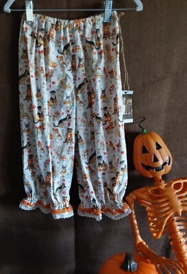 Pixie Bleu Vintage Halloween Kids Bloomers In 100% Cotton In a Cream W/...