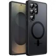 JETech Magnetic Case for Samsung Galaxy S25 Ultra 5G, Compatible with MagSafe, Translucent Matte Back Shockproof Phone Cover (Titanium Black)