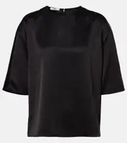 [Vince] Vince Satin T-shirt AU 16 black