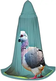 VPPUR Cartoon Pigeon 4 Print Unisex Hooded Cloak For Carnival Theme Party Decorations Witch Costume Cosplay
