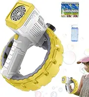TQEBWUS Automatic Bubble Blower for Kids - Professional Bubble Machine | Bubble Machine for Parties, Foam Machine for Party, Kids Outdoor Play Equipment, 6, 000 Colorful Bubbles