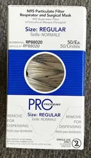 ProGear RP88020 Medical Grade N95 Respirator & Surgical Mask Sz Regular 300/Case