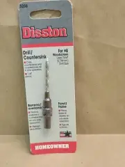 #8 Disston 5208 Drill / Countersink Screw Pilot Bit 1/4 Screwsink Screwmate USA