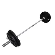 Total 82kg - 180cm Olympic Barbell Weight Set - Rubber Coated Weight Plate