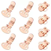14mm x 25mm Shoe Clips Flat Blank Shoe Clips Shoe Supplies Copper 10 Pcs