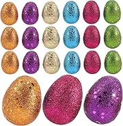 Gadpiparty 30pcs Easter Candy Storage Box Creative Chocolate Egg Shape Organizer Refillable Eggs for Party Supplies and Decorations Durable Safe Candy Containers