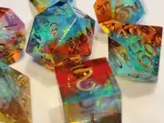 Triton Sharp Edged 7 Dice Set Poly RPG DnD Dungeons Dragons AD&D d20