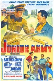 Junior Army poster Freddie Bartholomew Rudolph Anders 1942 Old Movie Photo