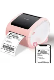 PINK Bluetooth Thermal Shipping Label Printer for Shipping Packages Label Maker