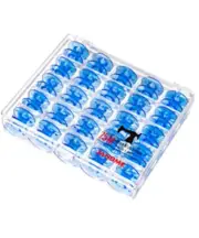 Janome Sewing Machine Blue Bobbins with Storage Case New