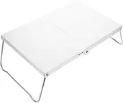 MUSISALY Outdoor Portable Dining Table Folding Picnic Table Camping Tables That Fold up Lightweight Camping Table Foldable Collapsible Table Portable Hiking Table Stainless Steel Silver