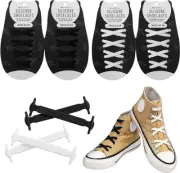 Silicone No Tie Shoe Laces for Kids - Time Saving Elastic Shoe Laces - Durable E