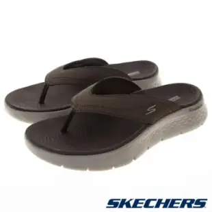 領券再折【SKECHERS 】Skechers 拖鞋 Go Walk Flex Sandal-Vallejo 男鞋 棕 厚底 夾腳拖 緩震 瑜珈鞋墊 229202CHOC-US12