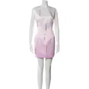Cynthia Rowley Rhinestone-Embellished Satin Minidress Sleeveless Swiftie Size 8